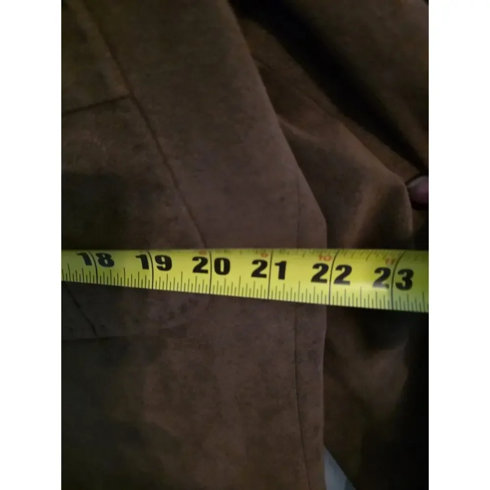 Kingsridge Imperial Vintage Sports Coat Men’s Brown Faux Suede Top Stitched READ